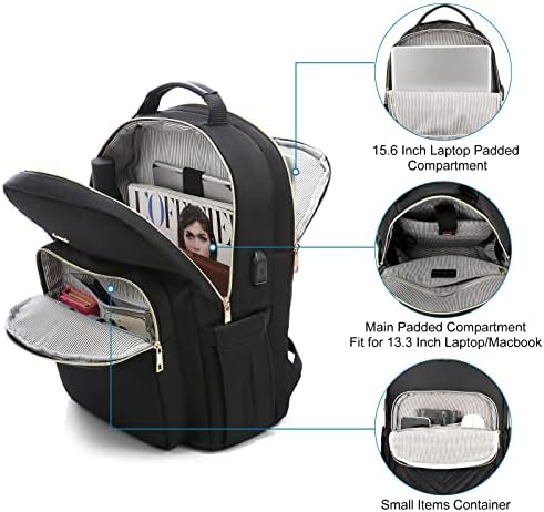 LOVEVOOK laptop ruksak za žene 15,6 inča, slatka ženska putna torbica za ruksak, profesionalna torba za Laptop računar,vodootporne