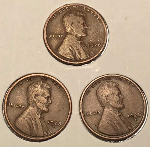 1928. P D S Lincoln pšenični cent pds set Penny prodavača vrlo dobro