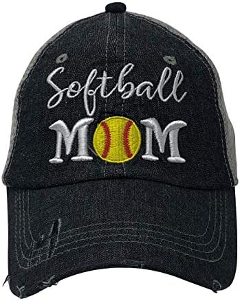 Cocomo Soul Womens Softball mama Hat | Softball mama kapa | Softball mama 302 tamno siva