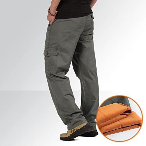 Miashui baggy stakleni muškarci muški modni casual labavi pamučni plus veličine džep čipke hlače baršun općenito g stil