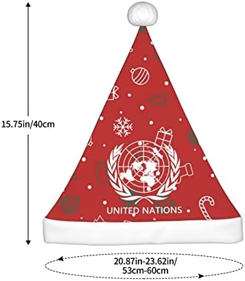 Grb Ujedinjenih nacija Funny odrasle pliš Santa šešir Božić šešir za žene & amp ;muškarci Božić Holiday Hat