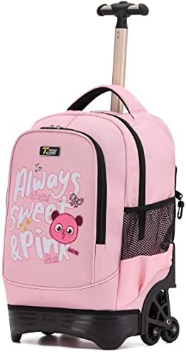 Novi backpack Rolling Tilami za dječje djevojke, podesivi ruksak za laptop s točkovima za djevojčice do školskog putovanja Kampiranje