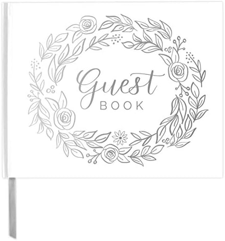 bloom dnevni planeri vjenčanje gost knjiga-Lined znak-u registar Knjiga gostiju & amp; Keepsake - Hard Cover sa srebrnom folijom,