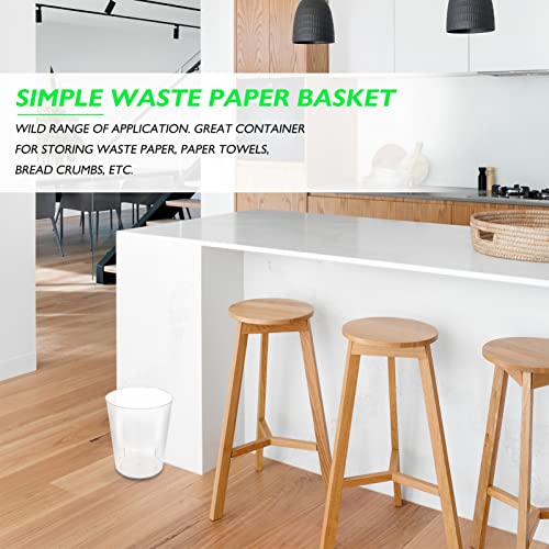 BESPORTBLE Trendy Home Decor ured kanta za smeće Clear Plastic Wastebasket mali kontejner za smeće za domaćinstvo kanta za smeće za
