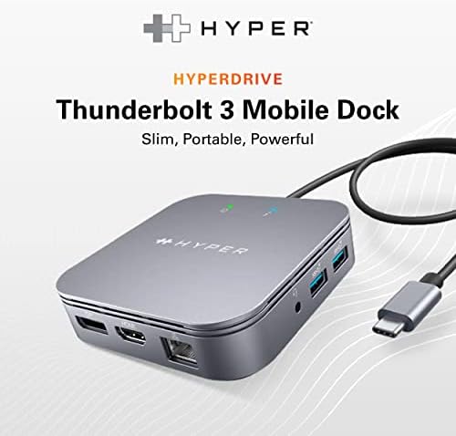 Hiperdrive Thunderbolt 3 Mobile Dock - prijenosni Thunderbolt 3 Dock stanice sa dvostrukim vanjskim zaslonom - 7 priključna stanica