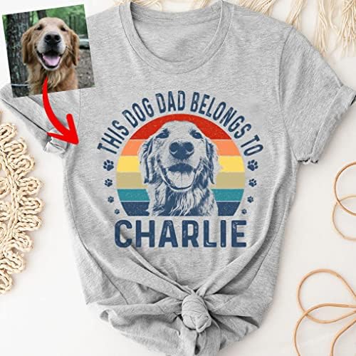 Pawarts ovaj tata pas pripada personaliziranim psećim košuljama-majice za pseće tate za muškarce Dad Dad Dad Shirt