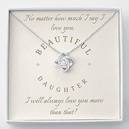 U moju prekrasnu kćersku ogrlicu od mame i tate, bez obzira na to što kažem da vas volim, poklon kćer ogrlicu, kćerki poklon ogrlica,