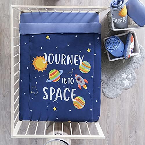 Spaceship Posteljina Dječji vrtić Dječak Plava Galaxy za tuš za bebe: pamuk 4 komada