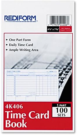 Rediform 4k406 vremenska kartica zaposlenih dnevno dvostrano 4-1 / 4 x 7 100 / Pad