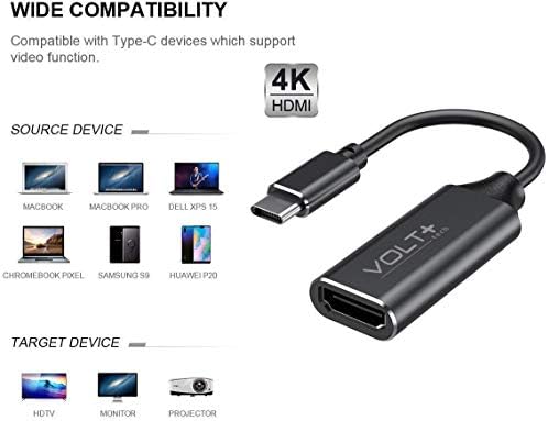 Radi na Volt Plus Tech HDMI 4K USB-C kompatibilno sa TCL SoCL300BTBL Professional adapterom s digitalnim izlazom 2160p, 60Hz!