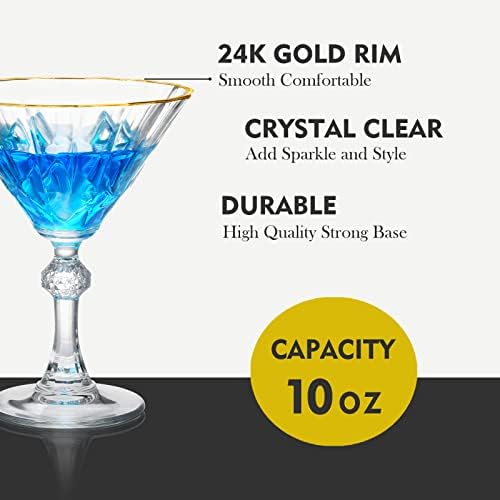 Roxburgh Gold Rim Martini, Crystal Coupe Staklo od 2, Vintage Classic Design Coupe Cocteil Glass, Crystal Champagne Naoctes, Martini