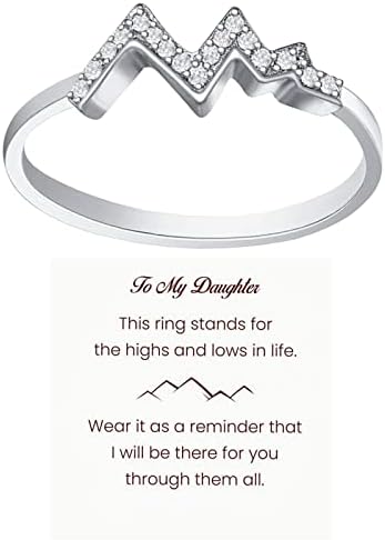 to My Daughter Highs And Lows prsten rođendanski poklon izjava prsten poklon za kćer natrag u školu poklon prstenovi žene