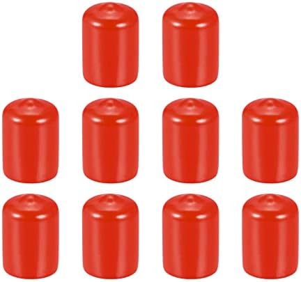 DMiotech 10 Pack 15mm ID crveni štitnici za navoje gumeni završni poklopci poklopci vijaka za cijev za namještaj sa vijcima