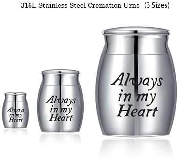 Mesinya kremacija urns nakit 316L S.Steel Mali spomen-memorijal čuva za kućne ljubimce ili ljudski pepeo ili vječno voljeni