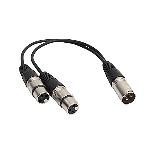LMMDDP 34 Cm 3-pinski 1 muški na 2 ženski Audio Produžni kabl mikrofon i kabl za razgradnju zvuka