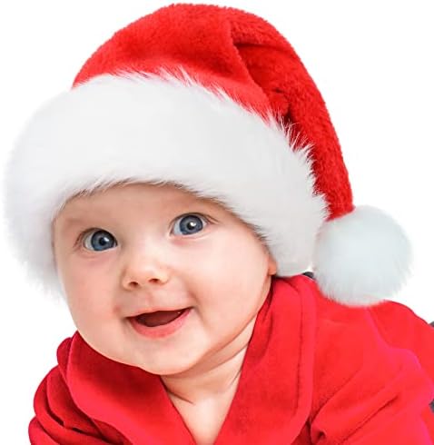 RJVW Božićni šešir, Santa šešir, Božić praznični šešir za odrasle, Baby Santa šešir, Božićni šešir za InfantUnisex baršun klasični