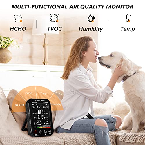 Monitor kvalitete zraka, digitalni monitor zagađenja zraka sa HCHO, TVOC, Temperatura i vlaga test, Detektor za dom Formaldehid, AQI