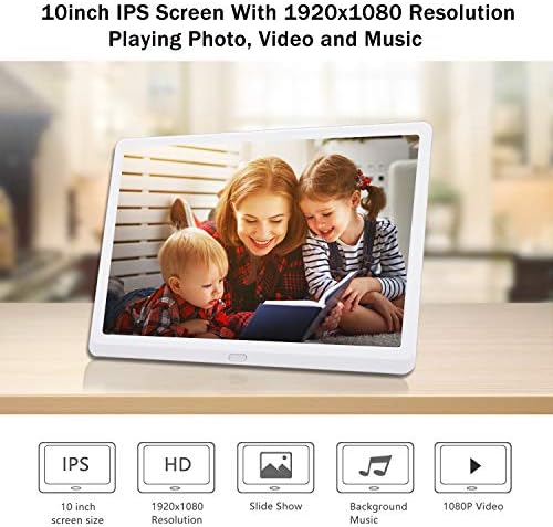 ATATAT 10-inčni digitalni okvir za fotografije sa 1920x1080 IPS ekranom, digitalnim okvirom za slike sa 1080p video, muzikom, prezentacijom,