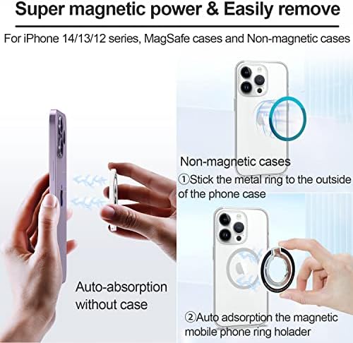 DOLRSO magnetni držač telefona, kompatibilan sa MAGSAFE telefonom prstenaste postolje, prijenosni prianjanje telefona, sklopivi, podesivi