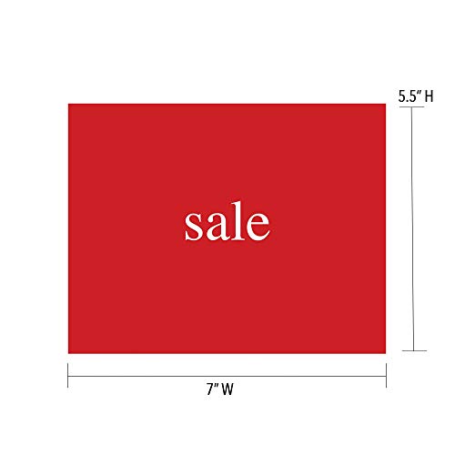 Nahanco CD57S5-5 Maloprodajna potpisnica za prikaze, Prodaja, 5 ½ H x 7 W, crvena s bijelom čvrstom, malim slojem na kartici Stock-5