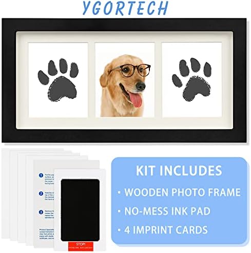 Ygortech komplet okvira za štampanje šapa-okvir za slike sa štampom šapa-Memorijalni pokloni za pse - podloga za mastilo bez nereda