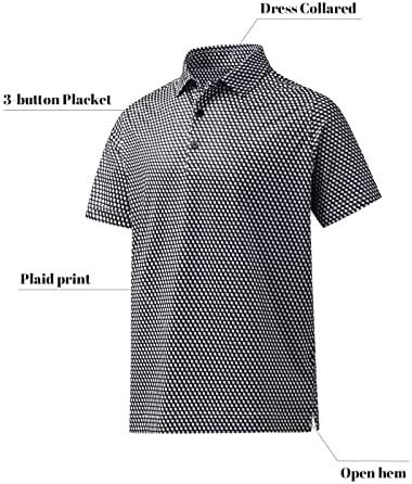 Deolax Muške polo majice Performanse vlage Wicking Muška golf majica casual suho fit dugačke i kratke rukove polo majice