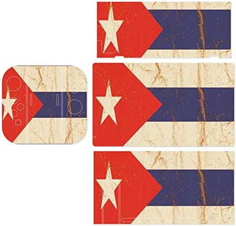 Zastava Kube na zgužvanom papiru naljepnica za zaštitni film za kožu zaštitnik igre Full Wrap kompatibilan za Nintendo Switch za Switch