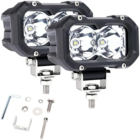YCHOW-TECH LED Pods, 2kom 4 inča 80W LED svjetla za vožnju Spot Beam Bijela pomoćna Off Road svjetla Bar a-stub nosač vjetrobranskog