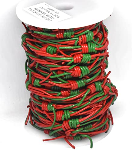 Lažna bodljikava žica crvena / zelena 3Pay Real kožni kabel 10 mjerač dužine kalem grčkim zanatima