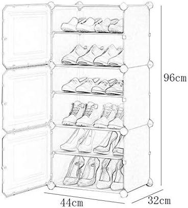 ZEELDE stalak za cipele, otporan na prašinu 1 stupce 6 razine / 8 razine / 10 razine plastike sa hodnikom za pohranu Spremnik Spremnik