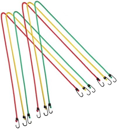 Claspeed 6pcs TENT konop vanjske odjeće za otkucaje uže elastični zamotani zamotavanje, gumeni bungee bungee kabel bungee kablovi