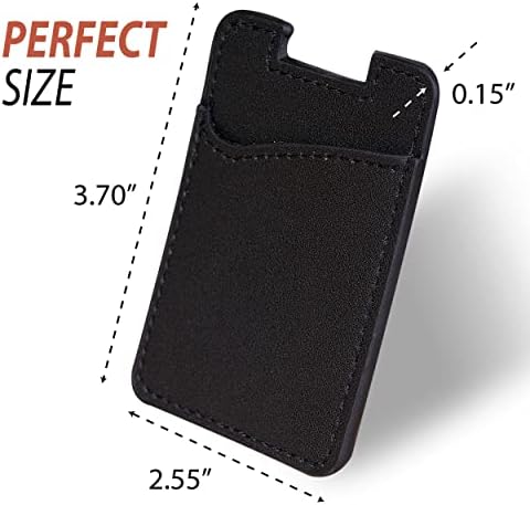 Dizzy Creek dizajn kožnog telefonskog novčanika - Slučaj držača crne kreditne kartice - Držite se za iPhone i Android 3,5 x3.7 Jednostavno