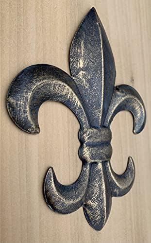 TOP BRASS 8 METAL FLEUR DE LIS Zidna ploča / Art sa vješalicama - rustikalni kreolski toskanski dekor