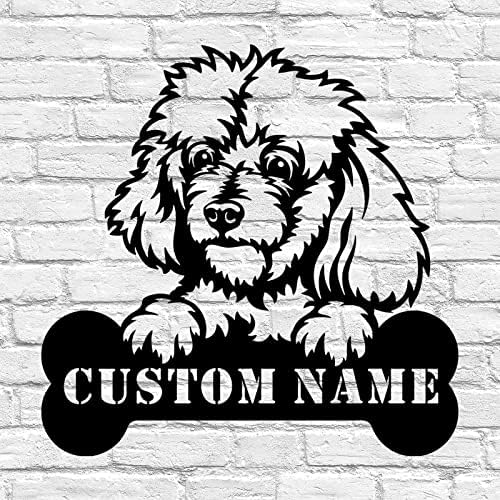 Rimego Custom Namjena pasa, prilagođeni metalni znakovi | Personalizirani potpis za pse | Ljubavnik za pse Zidni dekor, prednji trijem