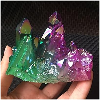 TFECOM Crystal grubi kristal nevjerojatan kamen zelena ljubičasta aura anđeo kvarcni kristalni titanijum bizmut silicijumske klastera
