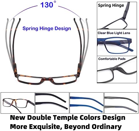 Colloddiss naočare za čitanje za muškarce žene, naočare sa opružnim šarkama, naočare sa blokadom plavog svjetla SR20523