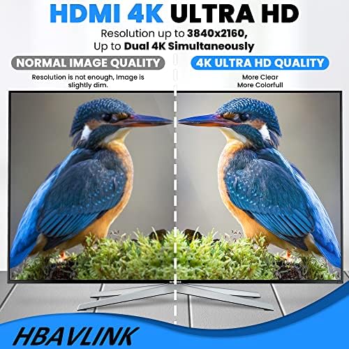 USB C u HDMI adapter 4K 60Hz, Hbavlink Dual Monitor HDMI razdjelnik Prošireni ekran, USB-C do dual HDMI adapter za laptop, USBC MST