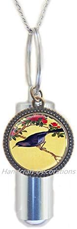 Ogrlica za praćenje Ptica kremacija urn ogrlica, za nju, ptica kremacija urn ogrlica, nakit za ptice, ljubitelj ptice, poklon za životinje