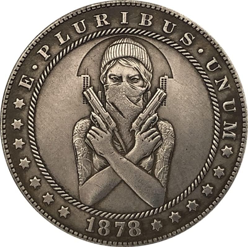 38 mm starinski srebrni dolar American Morgan Tramp Coin 1878cc Craft 130