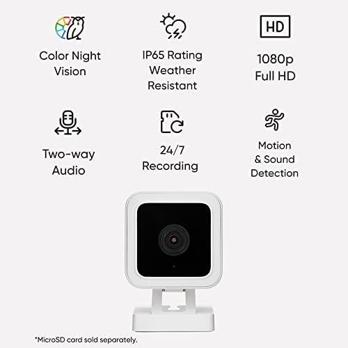 Wyze Cam V3 PET kamera za mačke i pse Kompaktni unutarnji dodatni dodatni pametni sigurnosni fotoaparat, 1080p noćni vid, kompatibilan