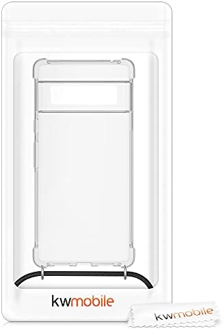 KWMobile Crossbody Case kompatibilan sa Google Pixel 6 PRO futrolom - Clear TPU telefon s kablom za kabel sa remen - prozirna