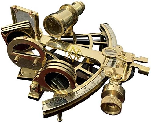 Antique Vibes Mesing funkcionalni sextant pomorski brod Navigacijski mornar Astrolabe Brod Compass Sextant instrument Vintage Poklon