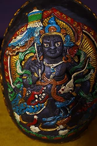 7 Tibetanski hram sa kolekcijom starih gabala tibetanskog srebrnog oslikanog blaga kralja lubanja Gabala Bowl Buddhist Prirensione