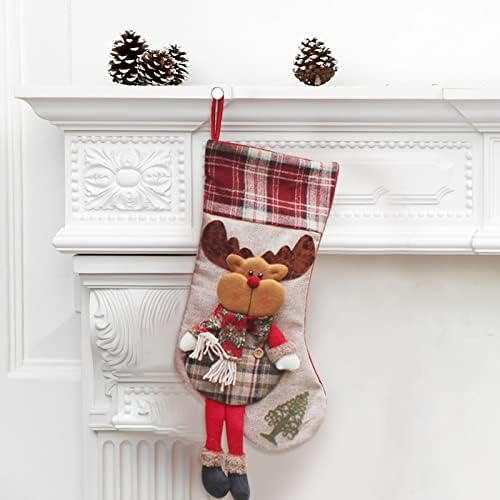 Božićne čarape Big Xmas Čarape Dekoracija SANTA Snjegovinski jeleni čarapa Božićne ukrase i pribor za zabavu vijenac vijenac za zamjenske