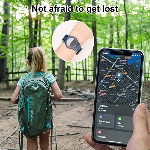 Dječija narukvica kompatibilna sa Apple AirTag, zaštitna futrola za Air Tag GPS Tracker držač sa najlonskom narukvicom, podesiva traka