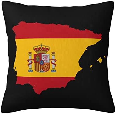 Kadeux Flag of Španija Mapa jastuk umetci 18x18 inčni jastuci za bacanje u umetanje pokrivača jastuka za trg