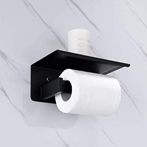 Nolimas Matte crni toaletni papir sa policama, SUS304 Kupatilo od nehrđajućeg čelika, moderan tkivo protiv hrđeg zidnog tkiva TP Roll