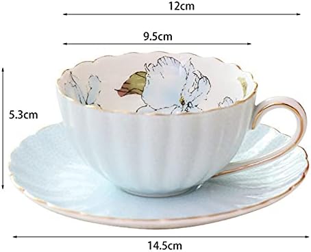 MGOR set porculanske kafe i tanjur, 6.76oz / 200ml Creative za višekratnu upotrebu kapućina za višekratnu upotrebu Latte čaše sa ručkom