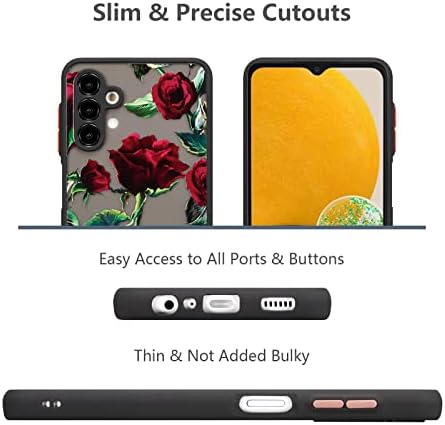 Xizyo za Samsung Galaxy A14 5G Case Rose Design Case Cover Cvjetni telefon za djevojke Ženska uzorka Štampano Slim prozir Matte TPU
