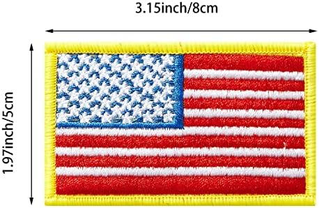 4pcs USA američke zakrpe za zastavu, kuka i petlje vezene zastave za zastave za zastave za ruksake Hat jakne za odjeću.